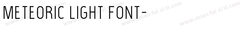 Meteoric Light Font字体转换